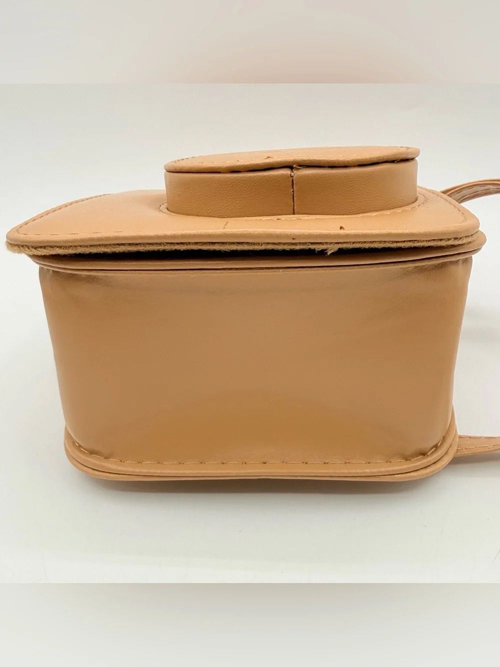 Instax Camera Case Shoulder Bag Light Brown Tan Faux Leather Carry Case